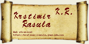 Krstimir Rašula vizit kartica